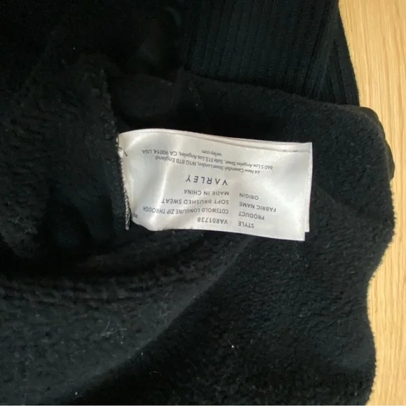 Varley Cotswold Longline Zip-Through Sweat Cardigan jacket black small - Picture 4 of 4